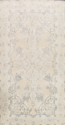 Muted Distressed Tabriz Persian Area Rug 6x10