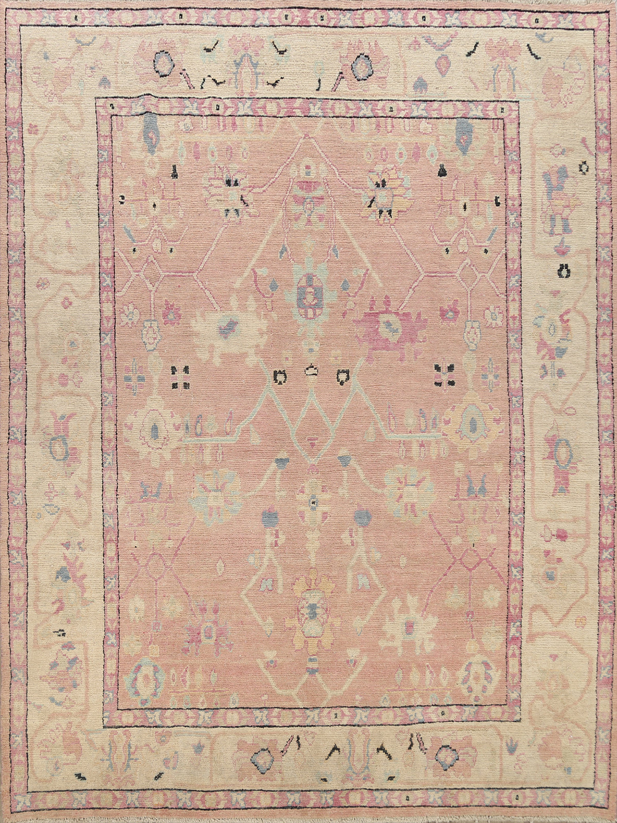 Geometric Oushak Oriental Area Rug 8x9