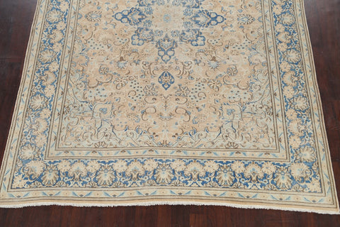 Muted Distressed Kerman Persian Area Rug 8x11