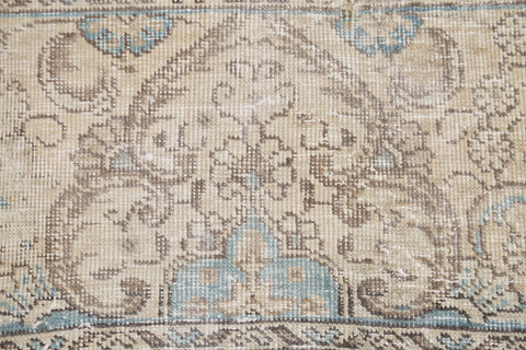 Muted Distressed Tabriz Persian Area Rug 9x12