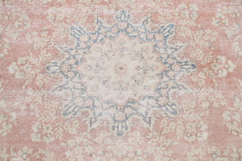 Muted Distressed Kerman Persian Area Rug 10x13