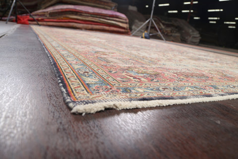 Muted Distressed Kashmar Persian Area Rug 9x13