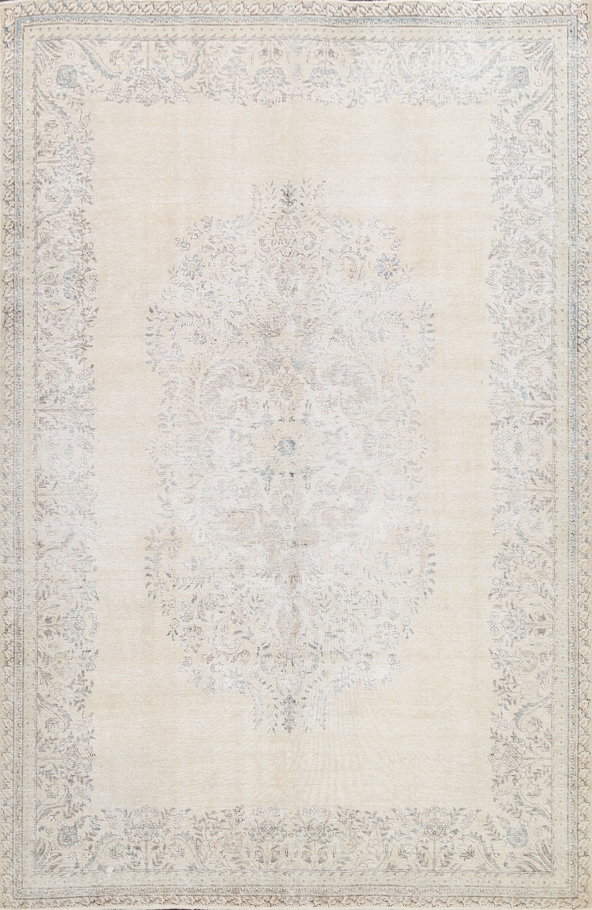 Muted Distressed Tabriz Persian Area Rug 8x10