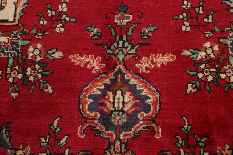 Floral Red Tabriz Persian Area Rug 5x9