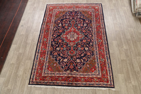 Floral Kashan Persian Area Rug 7x10