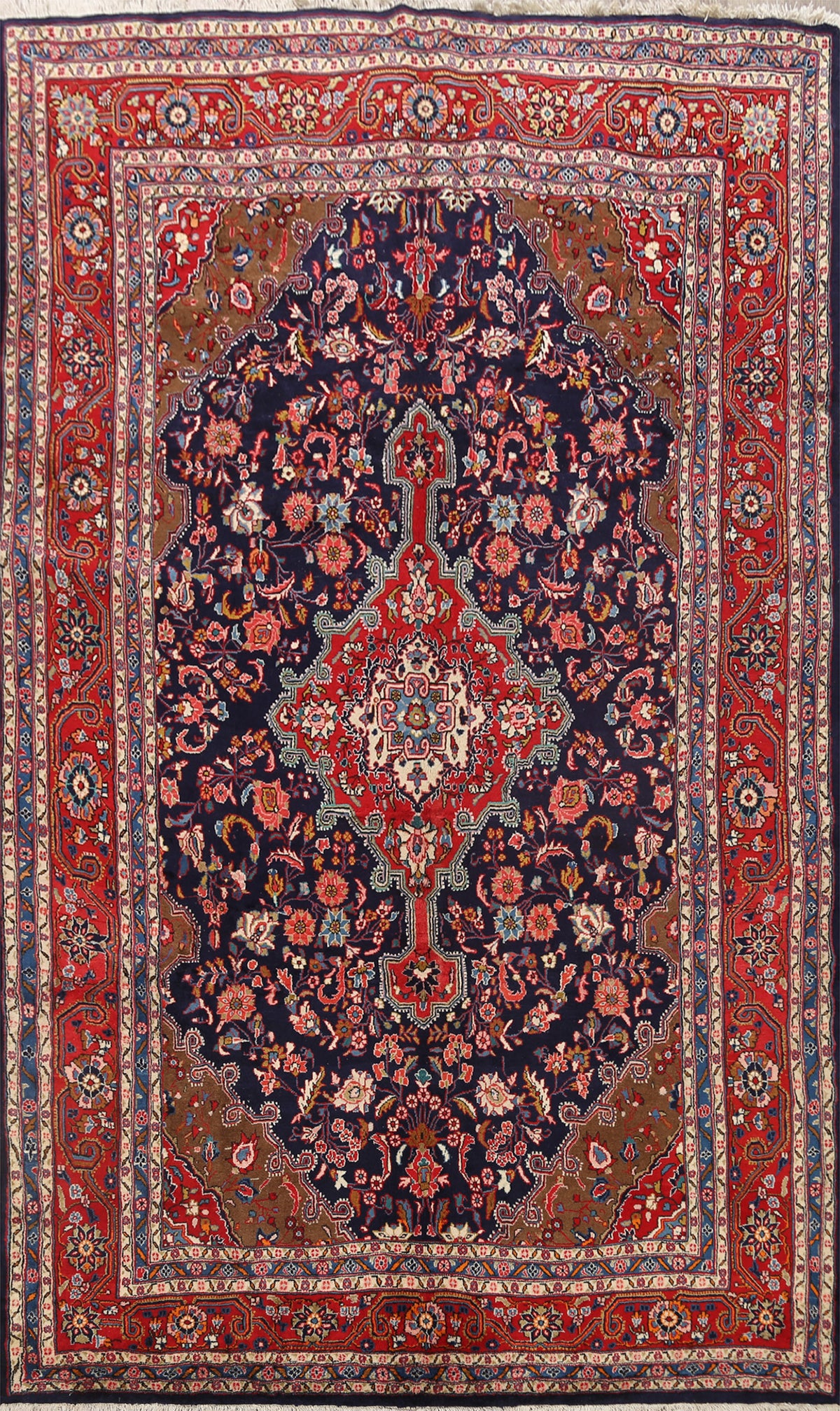 Floral Kashan Persian Area Rug 7x10