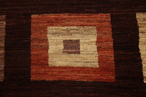 Checkered Gabbeh Kashkoli Oriental Area Rug 6x9