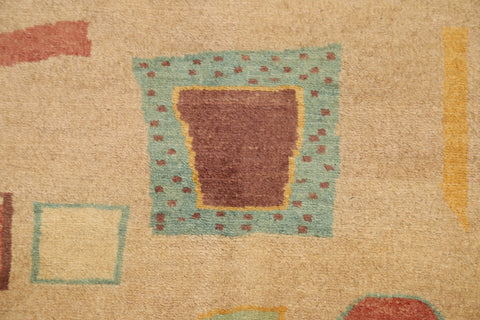 Modern Gabbeh Kashkoli Oriental Area Rug 6x9