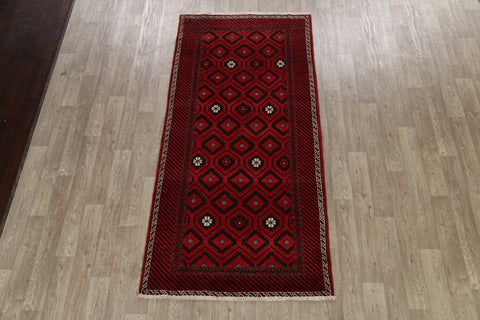 Geometric Turkoman Persian Runner Rug 4x9