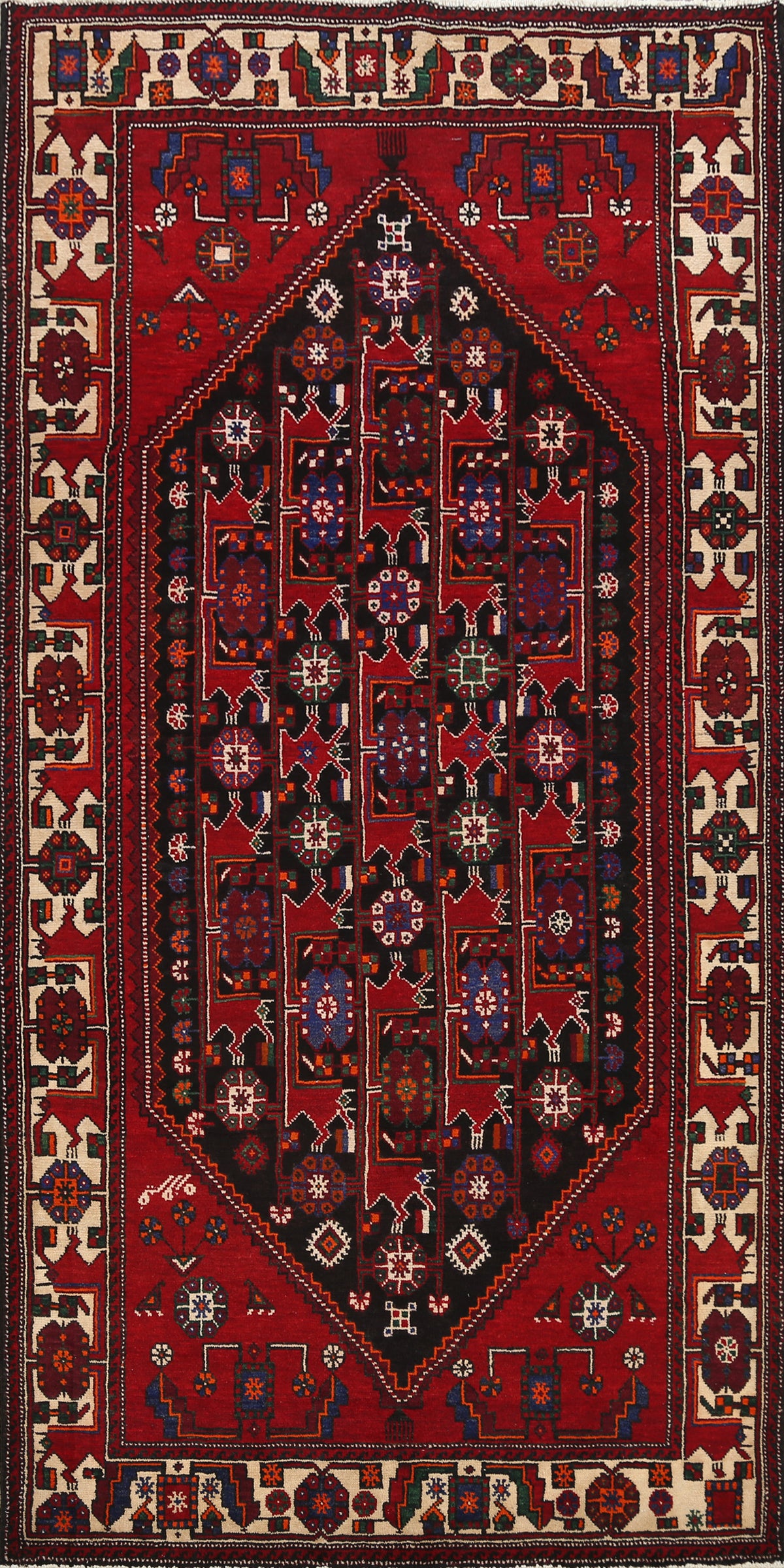 Geometric Bakhtiari Persian Area Rug 5x10