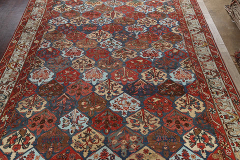 Pre-1900 Antique Masterpiece Bakhtiari Persian Area Rug 14x18