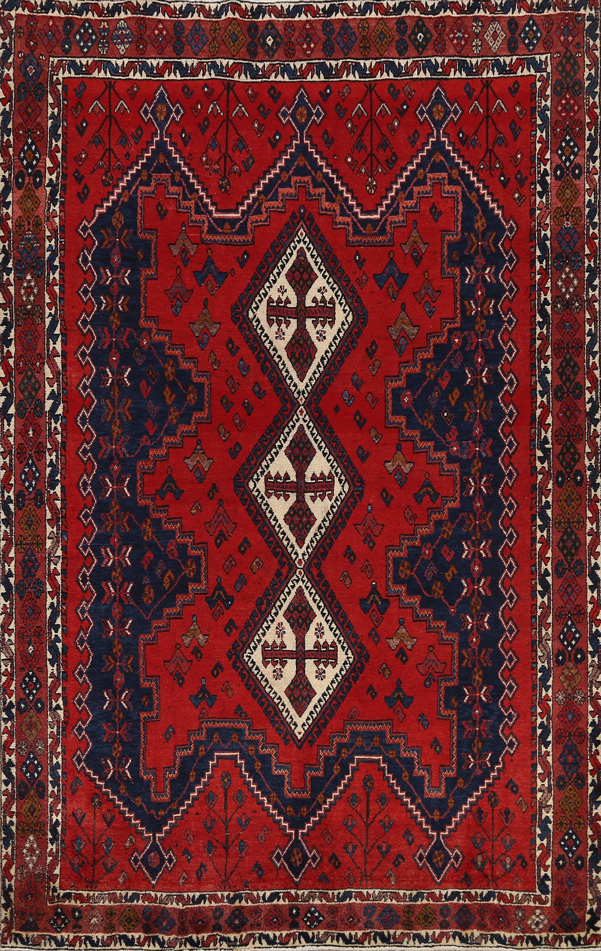 Geometric Sirjan Persian Area Rug 6x8