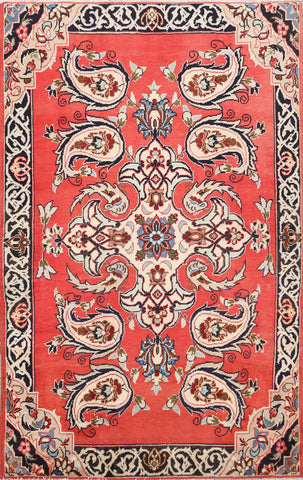 Paisley Kashan Persian Area Rug 3x5