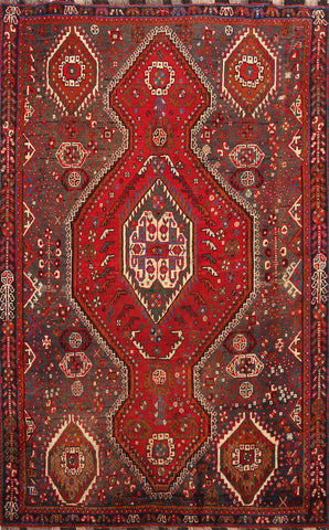 Geometric Shiraz Persian Area Rug 4x5