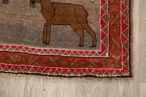 Animal Pictorial Shiraz Kashkoli Persian Area Rug 4x6