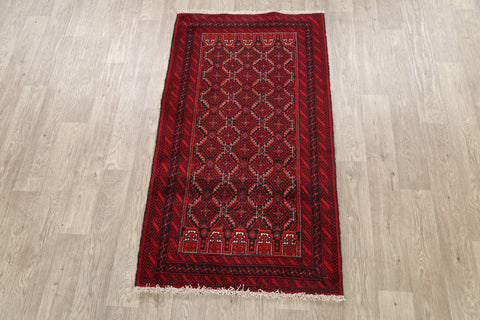 Geometric Balouch Persian Area Rug 3x5