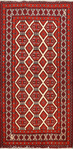 Geometric Balouch Persian Area Rug 3x6