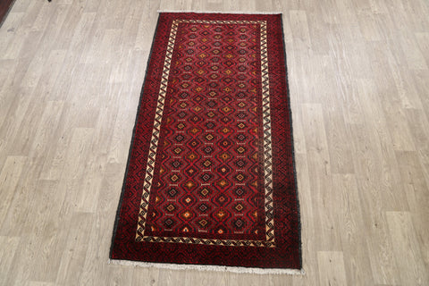 Geometric Balouch Persian Area Rug 4x7