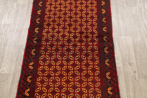 Geometric Balouch Persian Area Rug 3x6