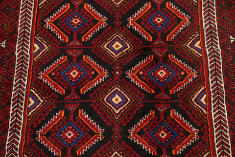 Tribal Balouch Persian Area Rug 3x6