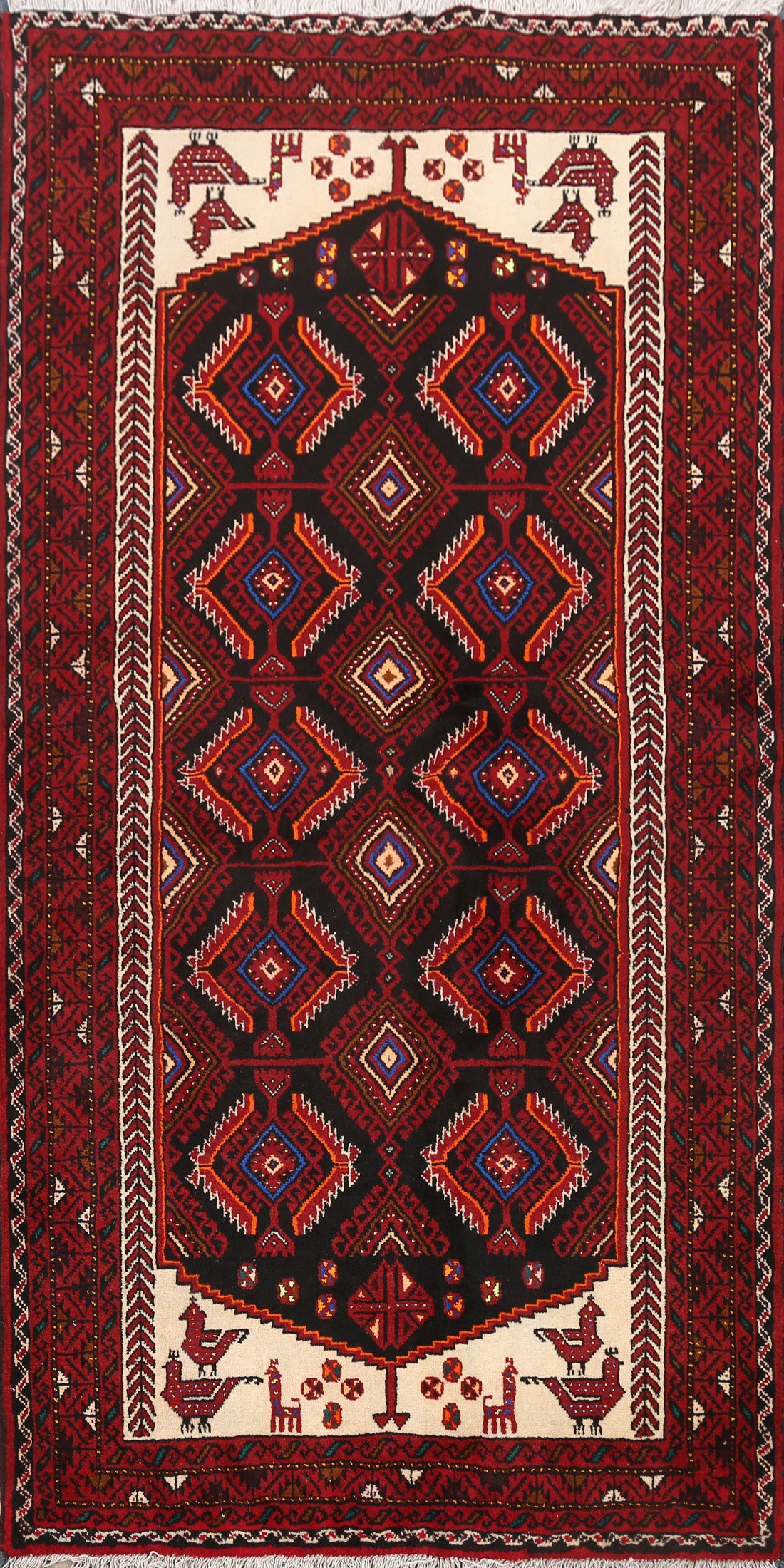 Tribal Balouch Persian Area Rug 3x6