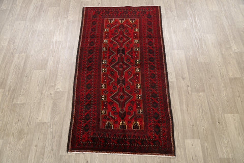 Geometric Balouch Persian Area Rug 3x6