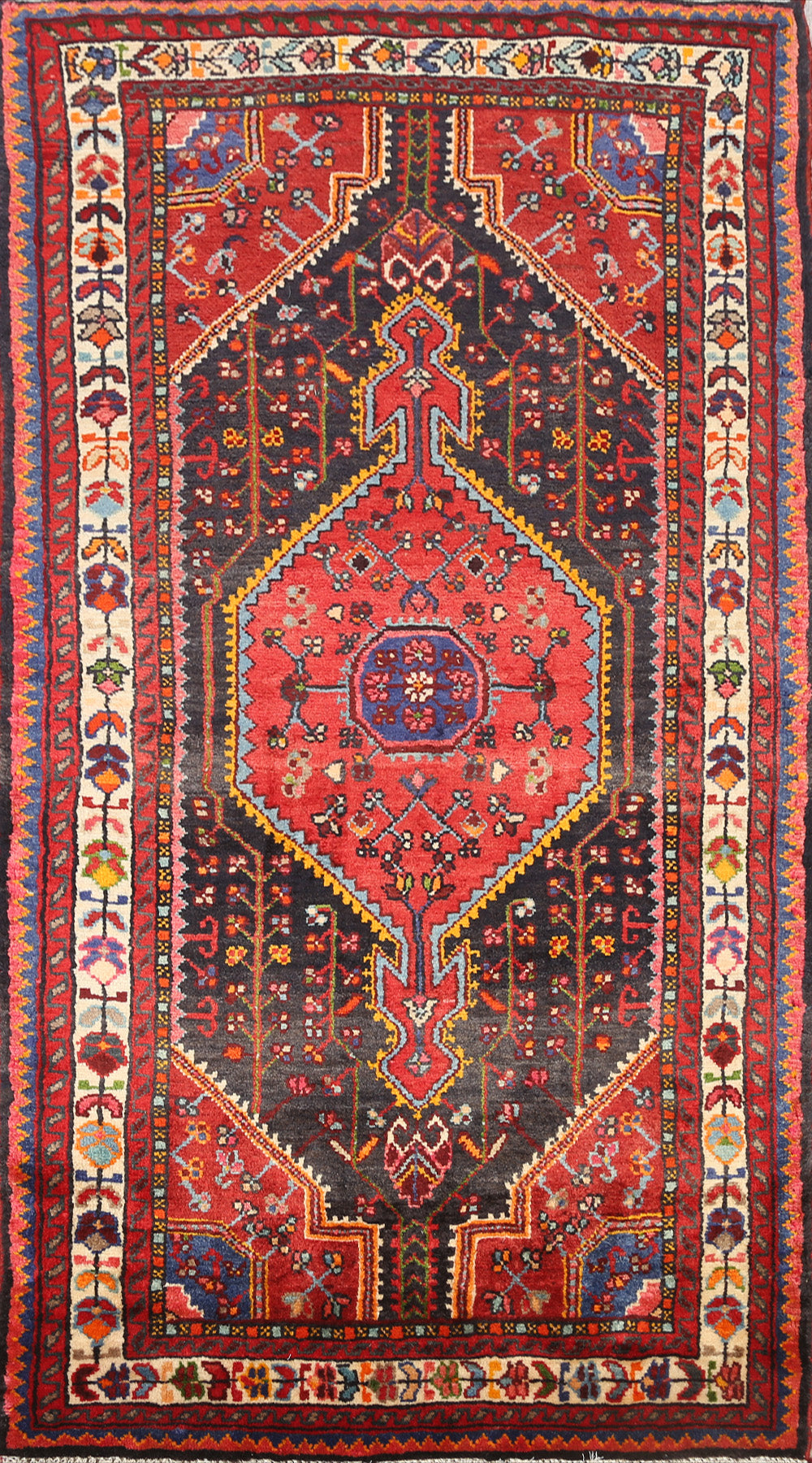 Tribal Geometric Nahavand Persian Area Rug 3x6