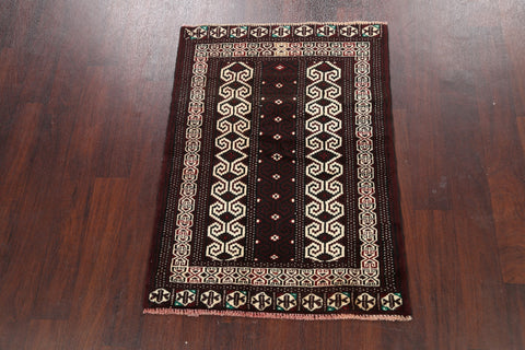 Geometric Balouch Persian Area Rug 3x4