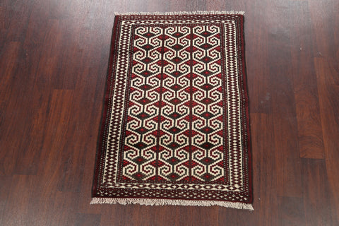 Geometric Balouch Persian Area Rug 3x4