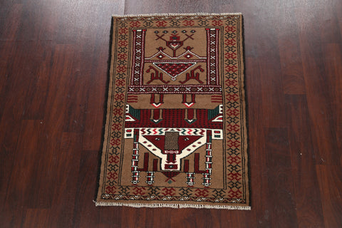 Geometric Balouch Persian Area Rug 3x4