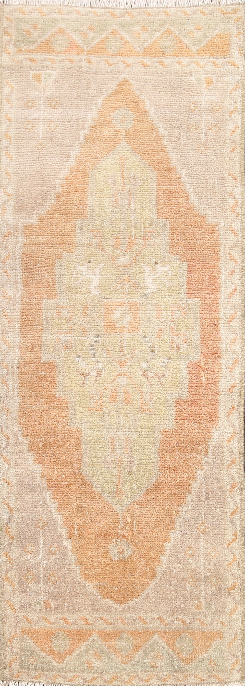 Geometric Oushak Oriental Runner Rug 1x3