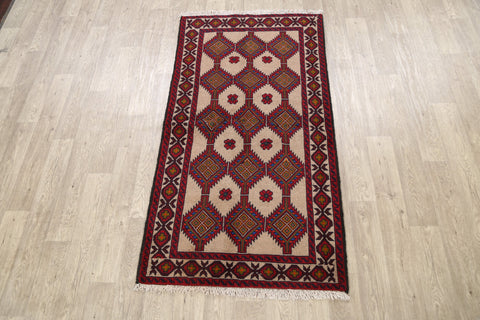 Geometric Balouch Persian Area Rug 3x6