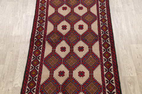 Geometric Balouch Persian Area Rug 3x6