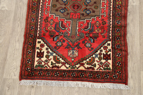 Geometric Hamedan Persian Area Rug 3x5