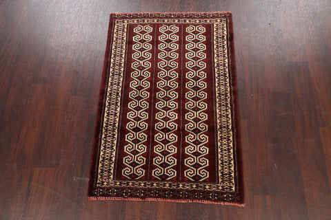 Geometric Balouch Persian Area Rug 3x4