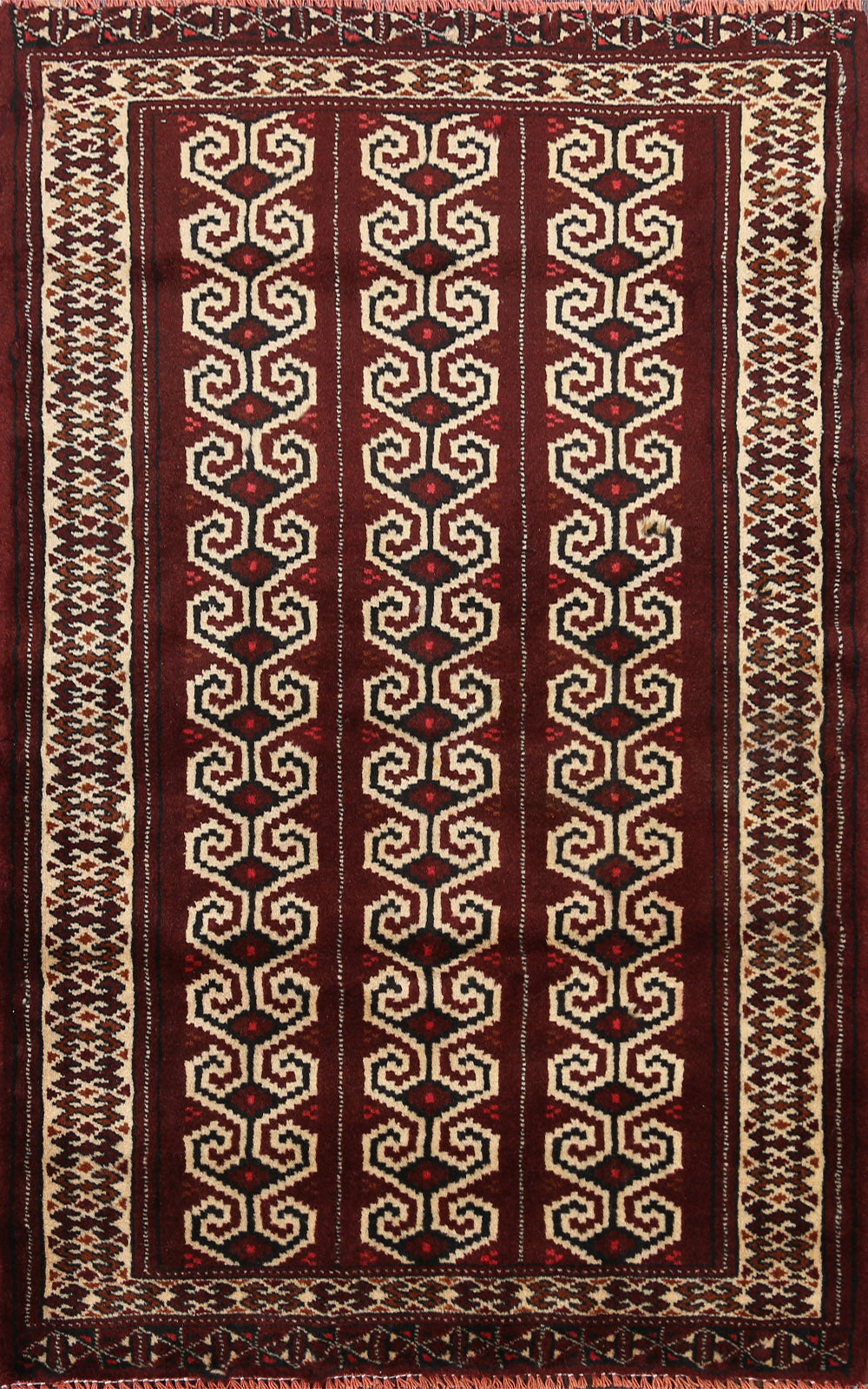 Geometric Balouch Persian Area Rug 3x4