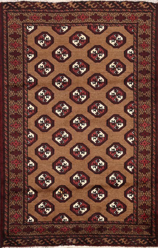 Geometric Balouch Persian Area Rug 3x4