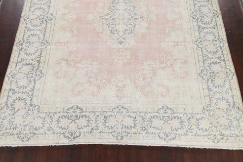 Muted Distressed Kerman Persian Area Rug 10x13