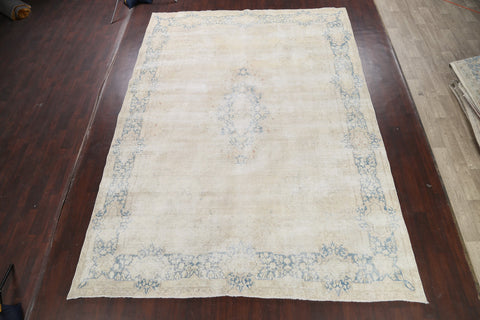 Muted Distressed Tabriz Persian Area Rug 10x13