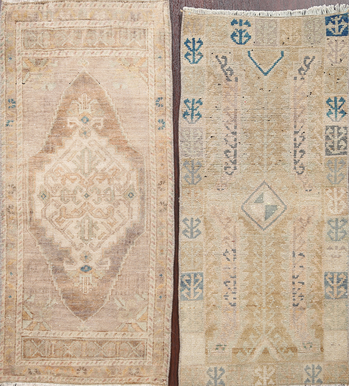 Set of 2 Geometric Anatolian Oriental Area Rugs 2x3