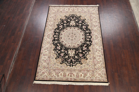 Vegetable Dye Wool/ Silk Aubusson Area Rug 6x9