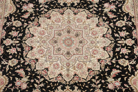 Vegetable Dye Wool/ Silk Aubusson Area Rug 6x9