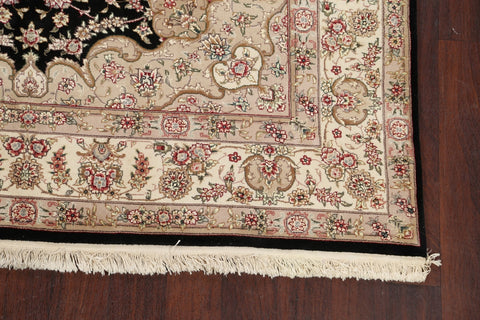 Vegetable Dye Wool/ Silk Aubusson Area Rug 6x9