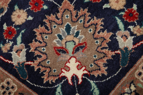 Vegetable Dye Floral Kashan Oriental Area Rug 6x9