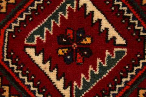 Vegetable Dye Tribal Geometric Abadeh Persian Area Rug 4x5