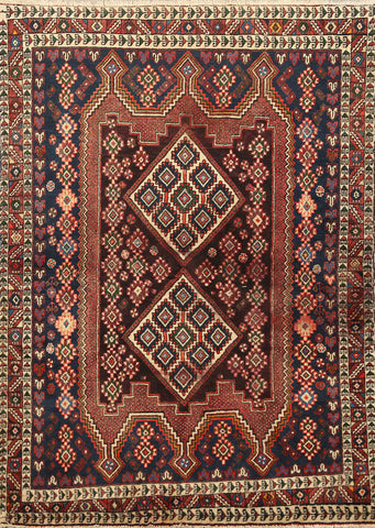 Geometric Sirjan Persian Area Rug 4x5