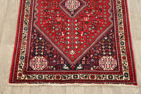 Vegetable Dye Tribal Geometric Abadeh Persian Area Rug 3x5