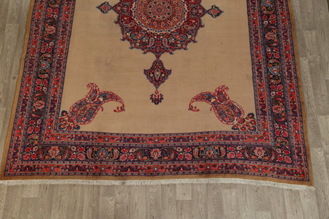 Antique Vegetable Dye Mashad Persian Area Rug 10x13