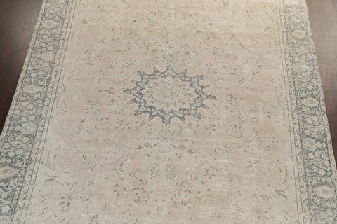 Muted Distressed Kerman Persian Area Rug 10x13