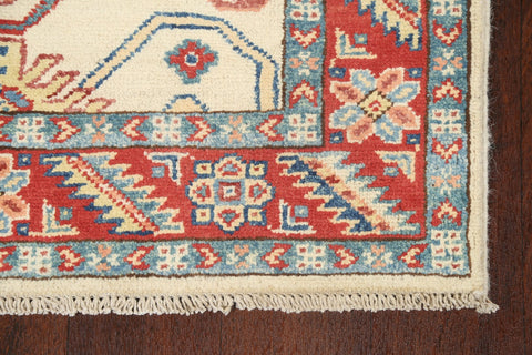 Geometric Kazak Oriental Runner Rug 3x9